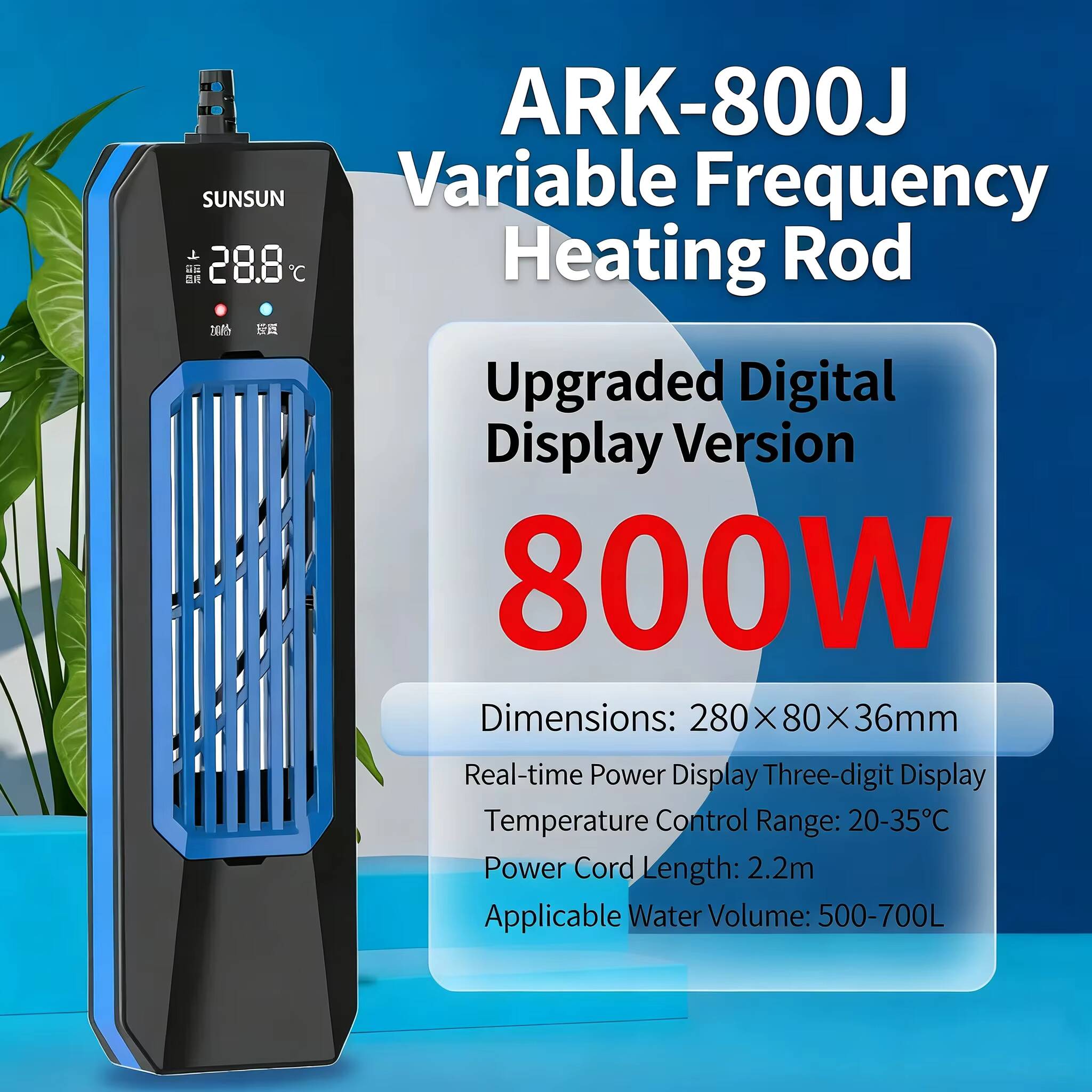 Fish Tank Heater - 50-1000 W NIEUWE SUNSUN PTC ARK
