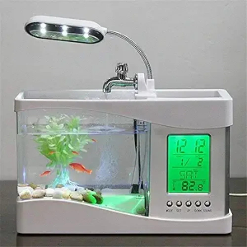 Aquarium Light - Aquarium Mini Fish Tank Met Waterpomp,