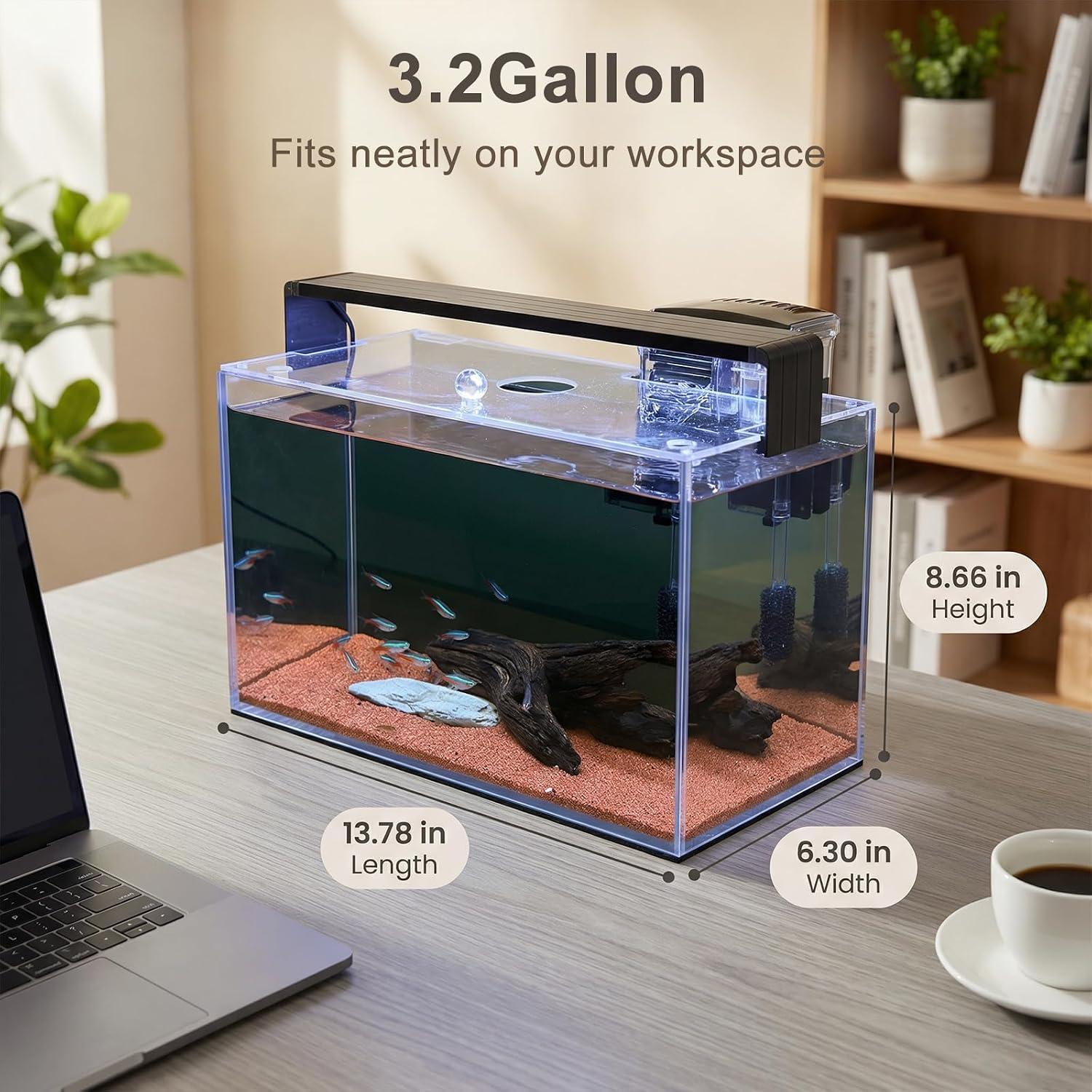 3,2 gallon Nano Nature aquariu - Betta Fish Tank recensie en prijs