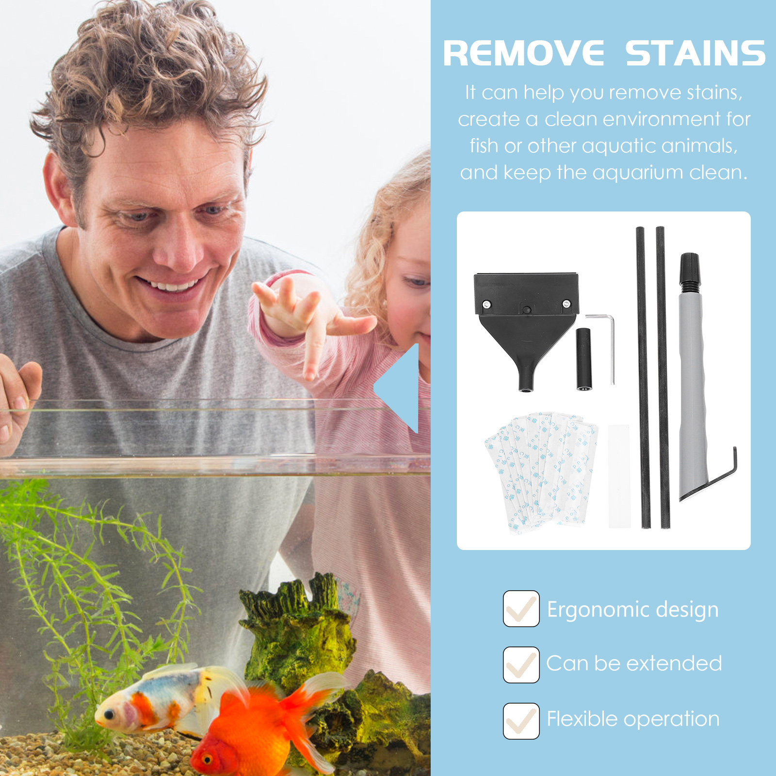 Aquariumschraper, handig schoo - Aquarium Fish Keeping recensie en prijs