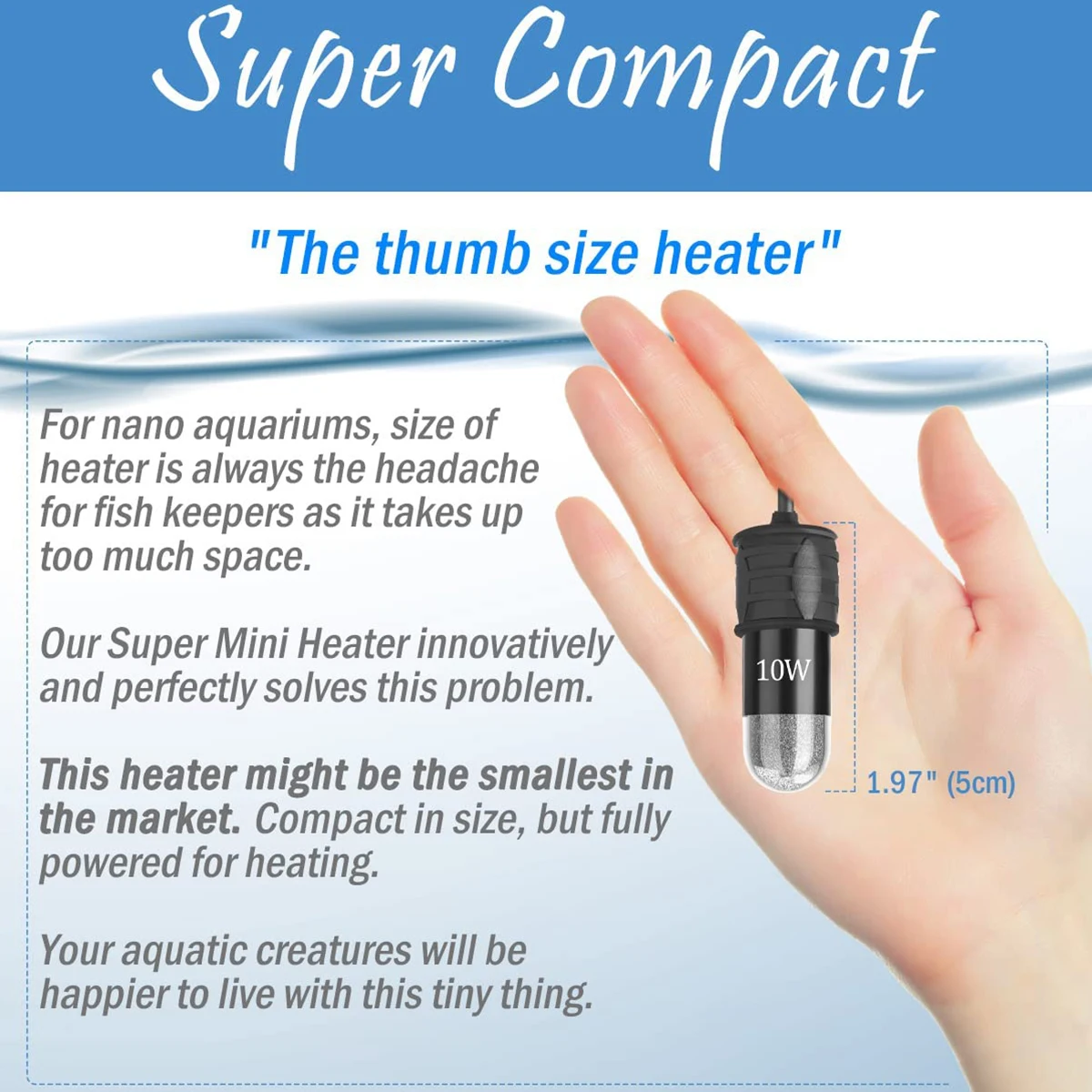 10W verstelbare aquariumverwar - Fish Tank Heater recensie en prijs