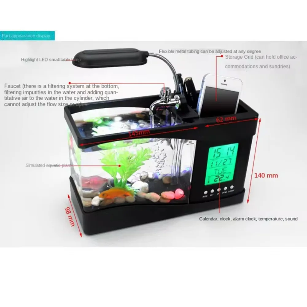 Aquarium Mini Fish Tank Met Wa - Aquarium Light recensie en prijs
